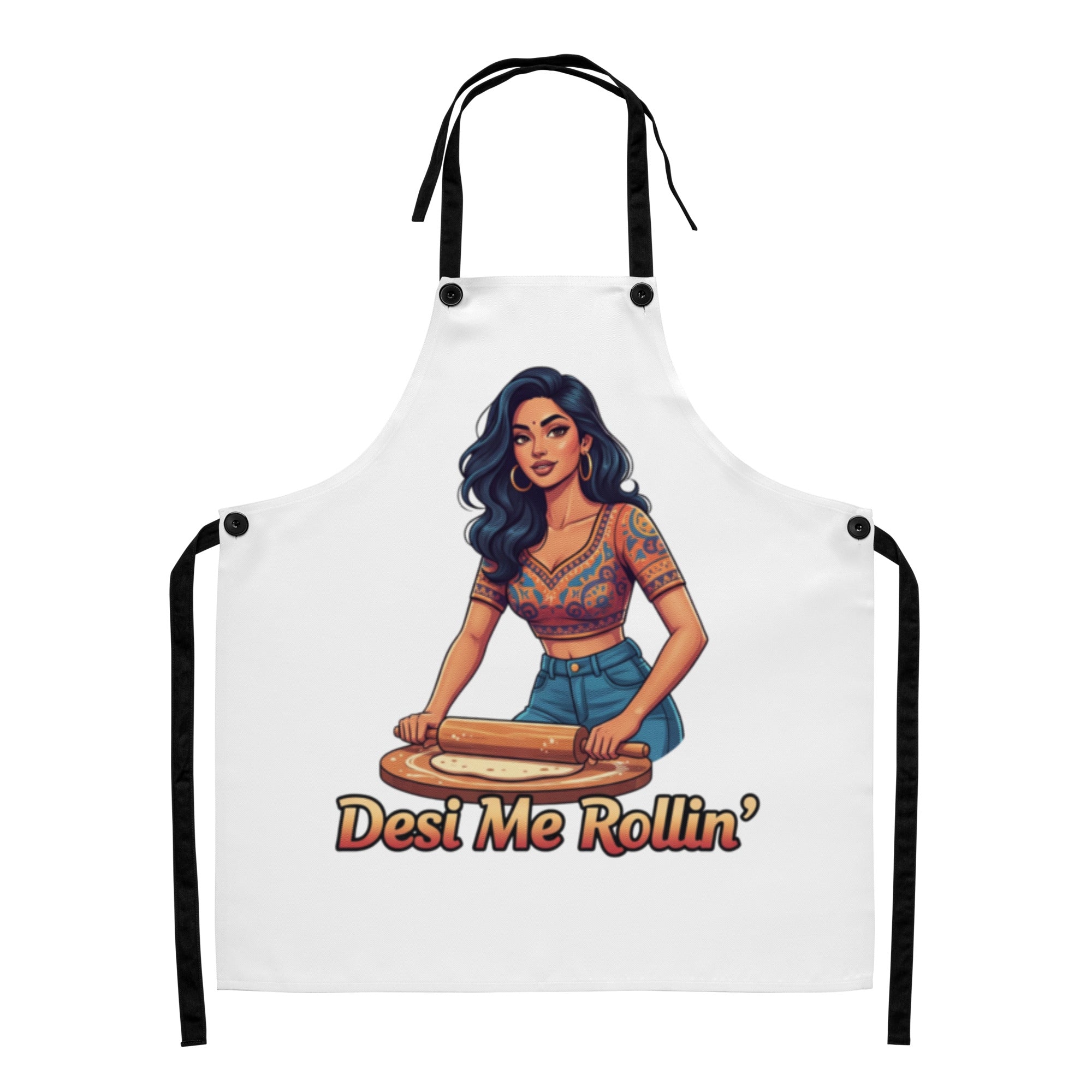 Desi Me Rollin', Punjabi Queen, Apron, Desi Kitchenwear