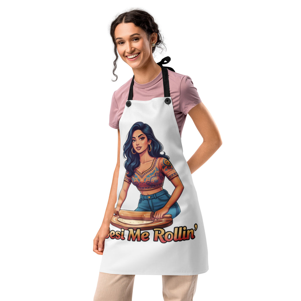 Desi Me Rollin', Punjabi Queen, Apron, Desi Kitchenwear