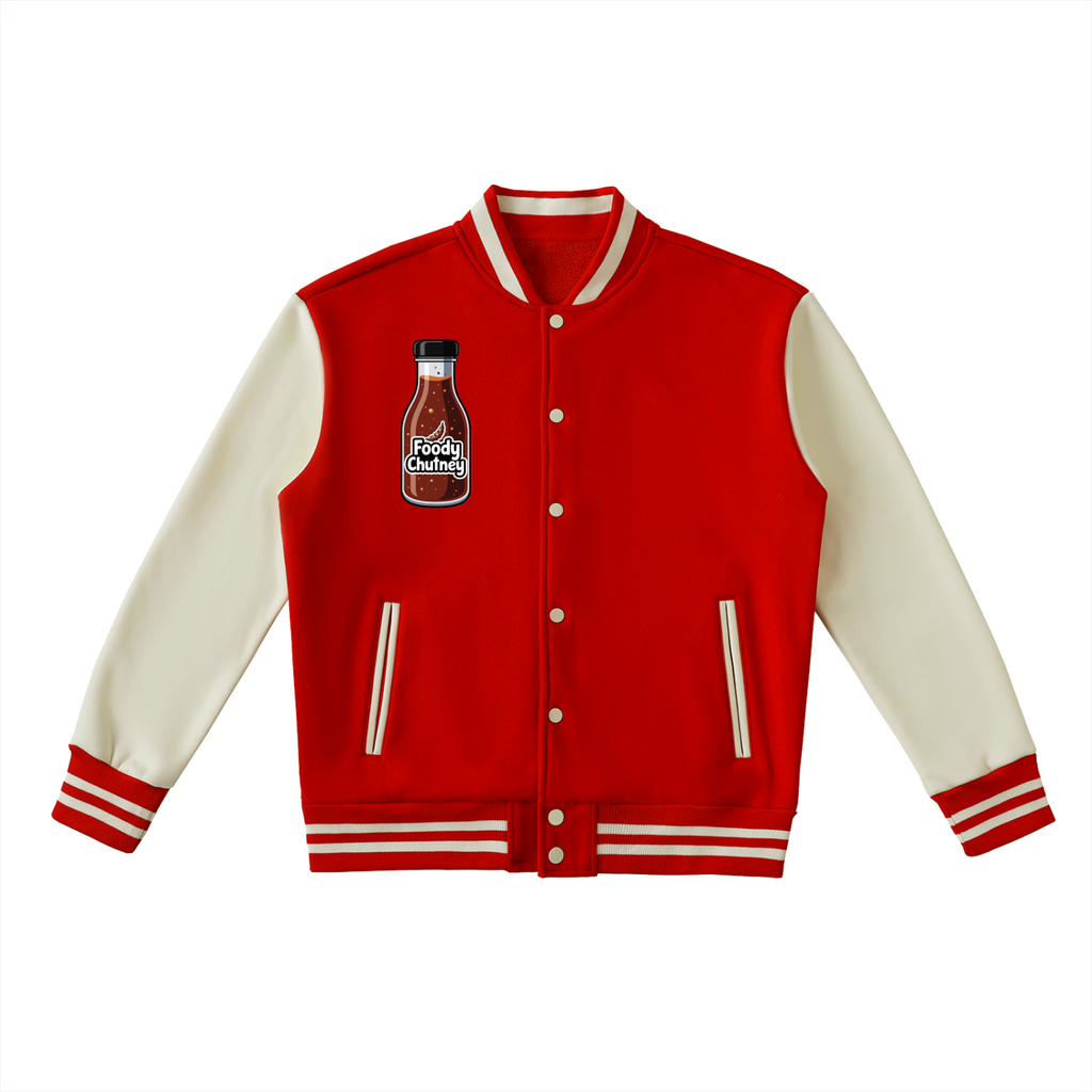 Foody Chutney - Two-Tone Fleeced Varsity Jacket