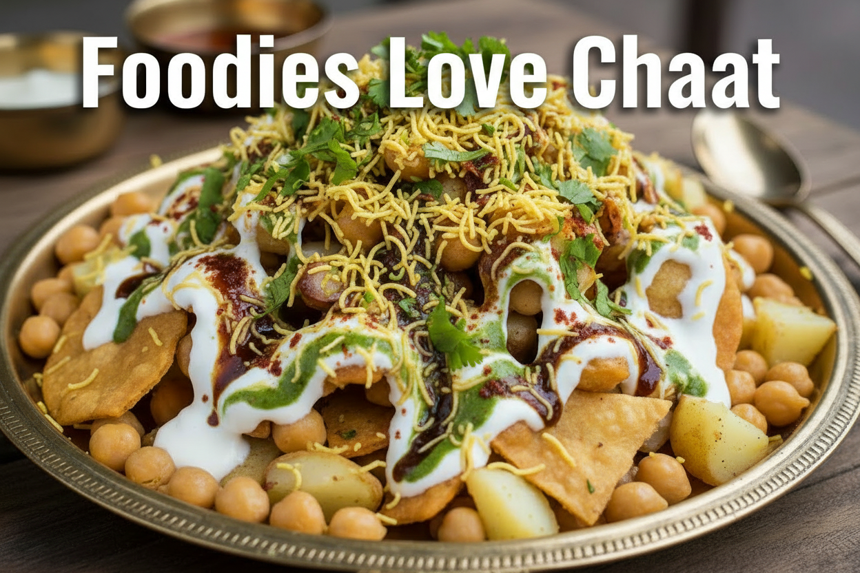 Chaat Papri with Caption